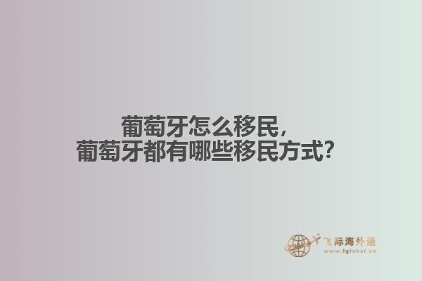 葡萄牙怎么移民，葡萄牙都有哪些移民方式？