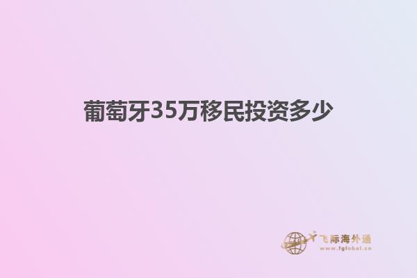 葡萄牙35万移民投资多少