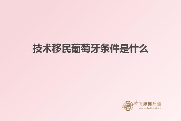 技术移民葡萄牙条件是什么