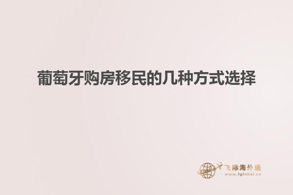 葡萄牙购房移民的几种方式选择