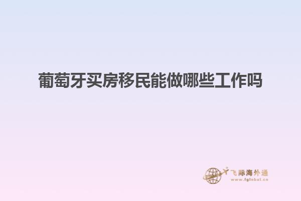 葡萄牙买房移民能做哪些工作吗知乎