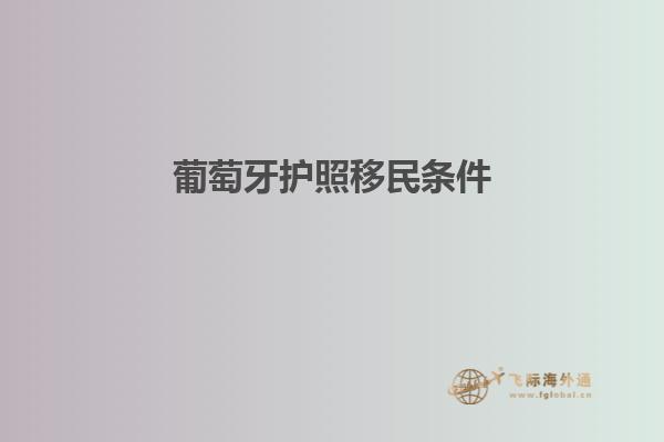 葡萄牙护照移民条件