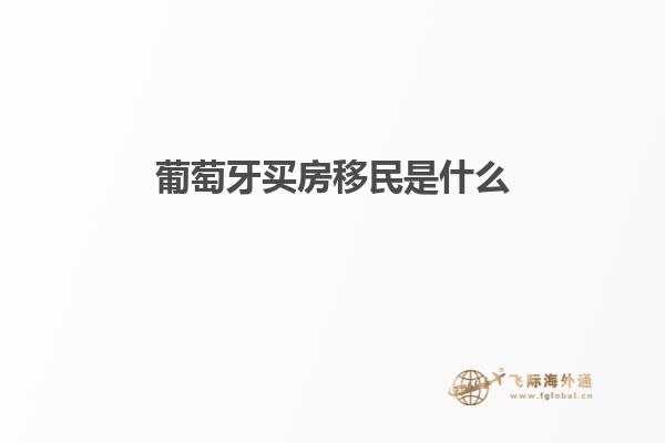葡萄牙买房移民是什么