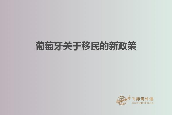 葡萄牙关于移民的新政策