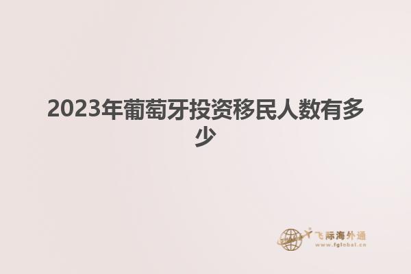 2023年葡萄牙投资移民人数有多少