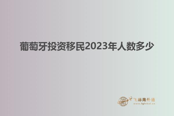 葡萄牙投资移民2023年人数多少