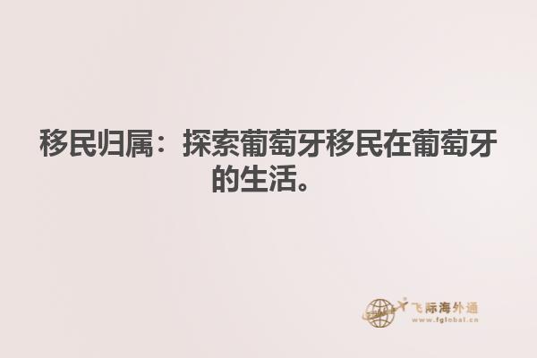 移民归属：探索葡萄牙移民在葡萄牙的生活。