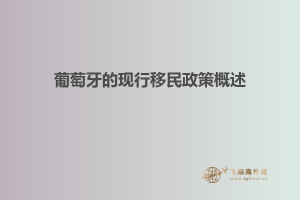 葡萄牙的现行移民政策概述