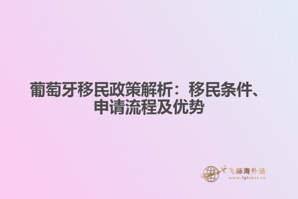 葡萄牙移民政策解析：移民条件、申请流程及优势