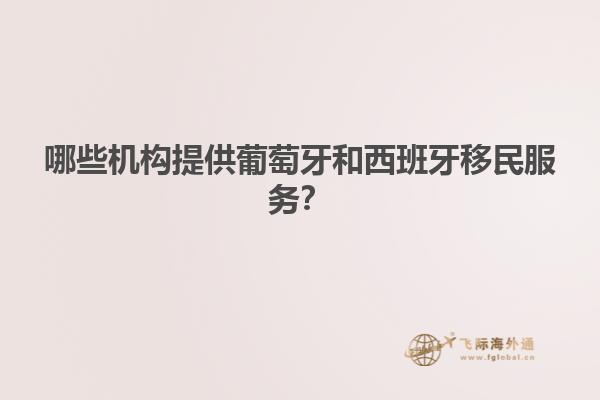 哪些机构提供葡萄牙和西班牙移民服务？