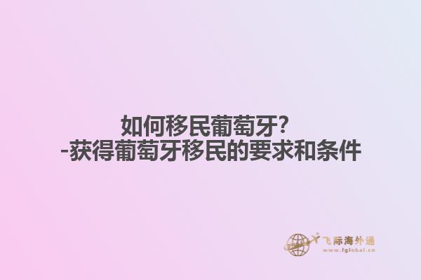 如何移民葡萄牙？-获得葡萄牙移民的要求和条件