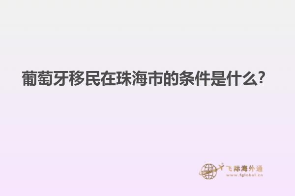 葡萄牙移民在珠海市的条件是什么？