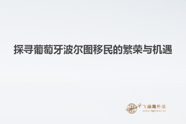 探寻葡萄牙波尔图移民的繁荣与机遇