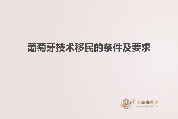 葡萄牙技术移民的条件及要求