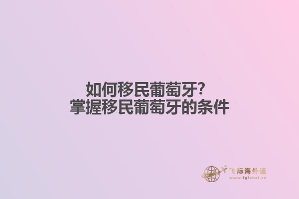 如何移民葡萄牙？掌握移民葡萄牙的条件