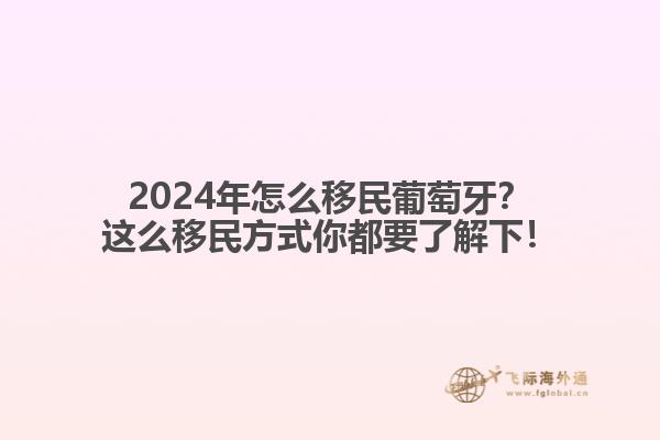 2024年怎么移民葡萄牙？这么移民方式你都要了解下！