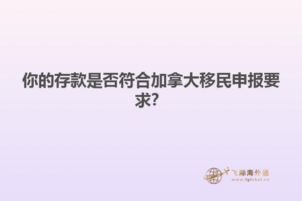 你的存款是否符合加拿大移民申报要求？