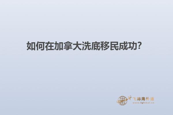 如何在加拿大洗底移民成功？