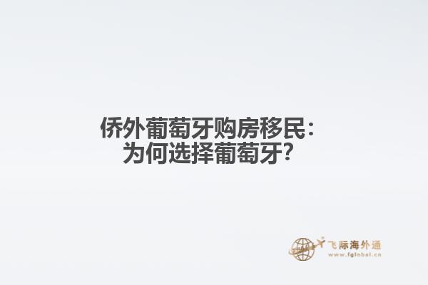 侨外葡萄牙购房移民：为何选择葡萄牙？