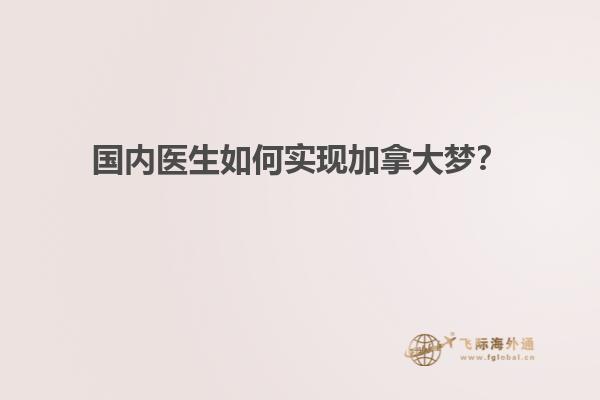 国内医生如何实现加拿大梦？