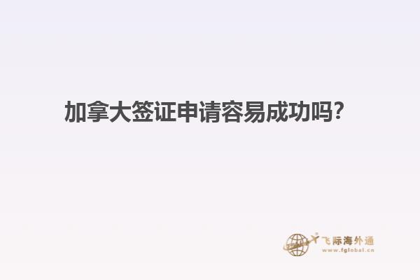 加拿大签证申请容易成功吗？