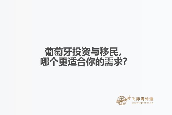 葡萄牙投资与移民，哪个更适合你的需求？