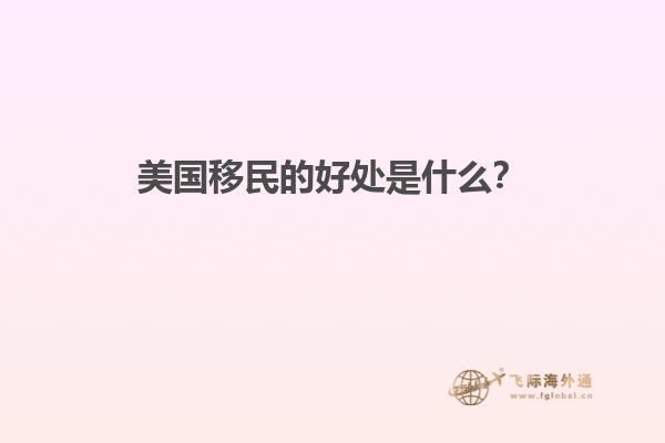 美国移民的好处是什么？
