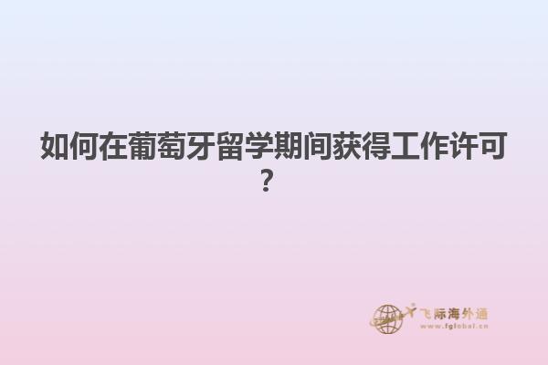 如何在葡萄牙留学期间获得工作许可？
