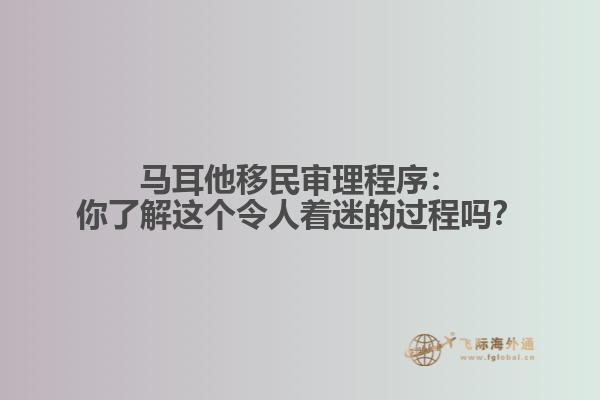 马耳他移民审理程序：你了解这个令人着迷的过程吗？