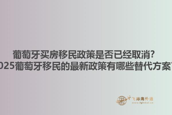 葡萄牙买房移民政策是否已经取消？2025葡萄牙移民的最新政策有哪些替代方案？1.jpg