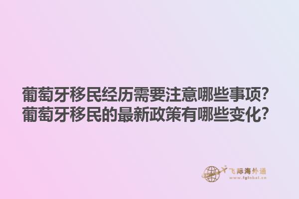 葡萄牙移民经历需要注意哪些事项？葡萄牙移民的最新政策有哪些变化？1.jpg