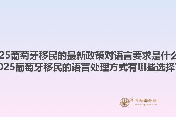 2025葡萄牙移民的最新政策对语言要求是什么？2025葡萄牙移民的语言处理方式有哪些选择？