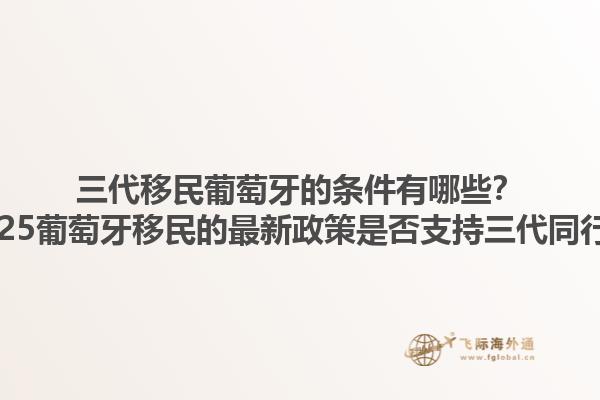 三代移民葡萄牙的条件有哪些？2025葡萄牙移民的最新政策是否支持三代同行？