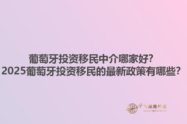 葡萄牙投资移民中介哪家好？2025葡萄牙投资移民的最新政策有哪些？