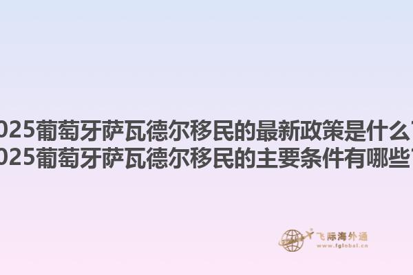 2025葡萄牙萨瓦德尔移民的最新政策是什么？2025葡萄牙萨瓦德尔移民的主要条件有哪些？