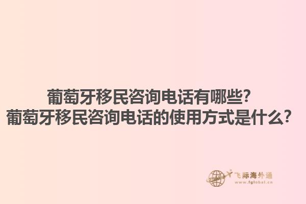 葡萄牙移民咨询电话有哪些？葡萄牙移民咨询电话的使用方式是什么？1.jpg