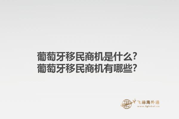 葡萄牙移民商机是什么？葡萄牙移民商机有哪些？1.jpg