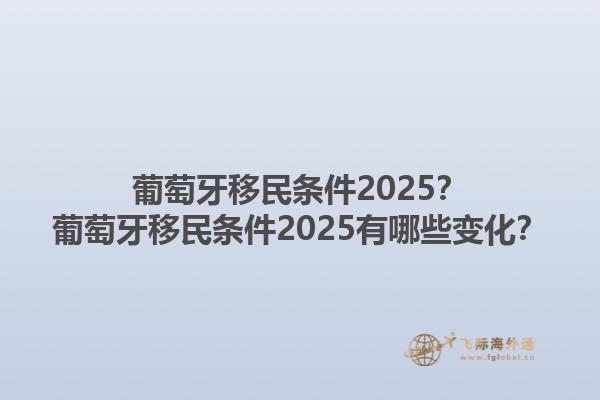 葡萄牙移民条件2025？葡萄牙移民条件2025有哪些变化？1.jpg