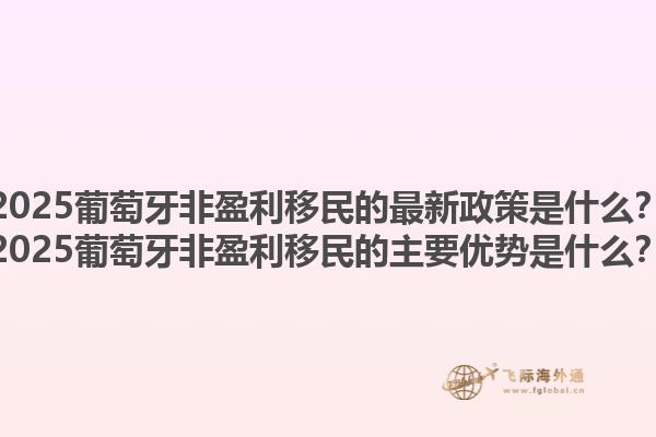 2025葡萄牙非盈利移民的最新政策是什么？2025葡萄牙非盈利移民的主要优势是什么？1.jpg