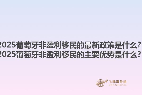 2025葡萄牙非盈利移民的最新政策是什么？2025葡萄牙非盈利移民的主要优势是什么？1.jpg
