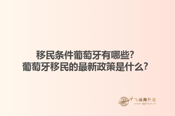 移民条件葡萄牙有哪些？葡萄牙移民的最新政策是什么？1.jpg