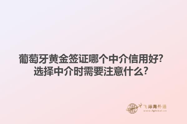 葡萄牙黄金签证哪个中介信用好？选择中介时需要注意什么？1.jpg