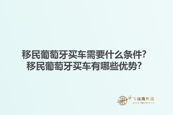 移民葡萄牙买车需要什么条件？移民葡萄牙买车有哪些优势？1.jpg