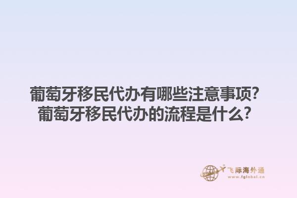 葡萄牙移民代办有哪些注意事项？葡萄牙移民代办的流程是什么？1.jpg