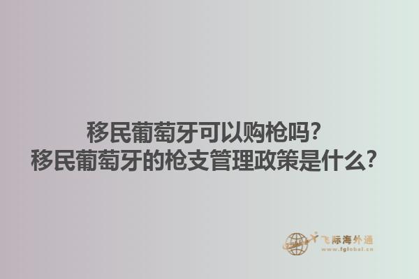 移民葡萄牙可以购枪吗？移民葡萄牙的枪支管理政策是什么？1.jpg