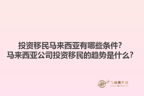投资移民马来西亚有哪些条件？马来西亚公司投资移民的趋势是什么？1.jpg