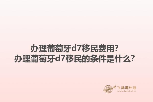 办理葡萄牙d7移民费用？办理葡萄牙d7移民的条件是什么？1.jpg