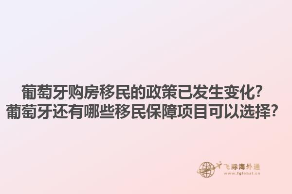 葡萄牙购房移民的政策已发生变化？葡萄牙还有哪些移民保障项目可以选择？