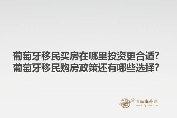 葡萄牙移民买房在哪里投资更合适？葡萄牙移民购房政策还有哪些选择？1.jpg