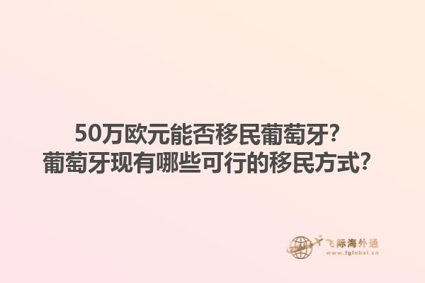 50万欧元能否移民葡萄牙？葡萄牙现有哪些可行的移民方式？1.jpg